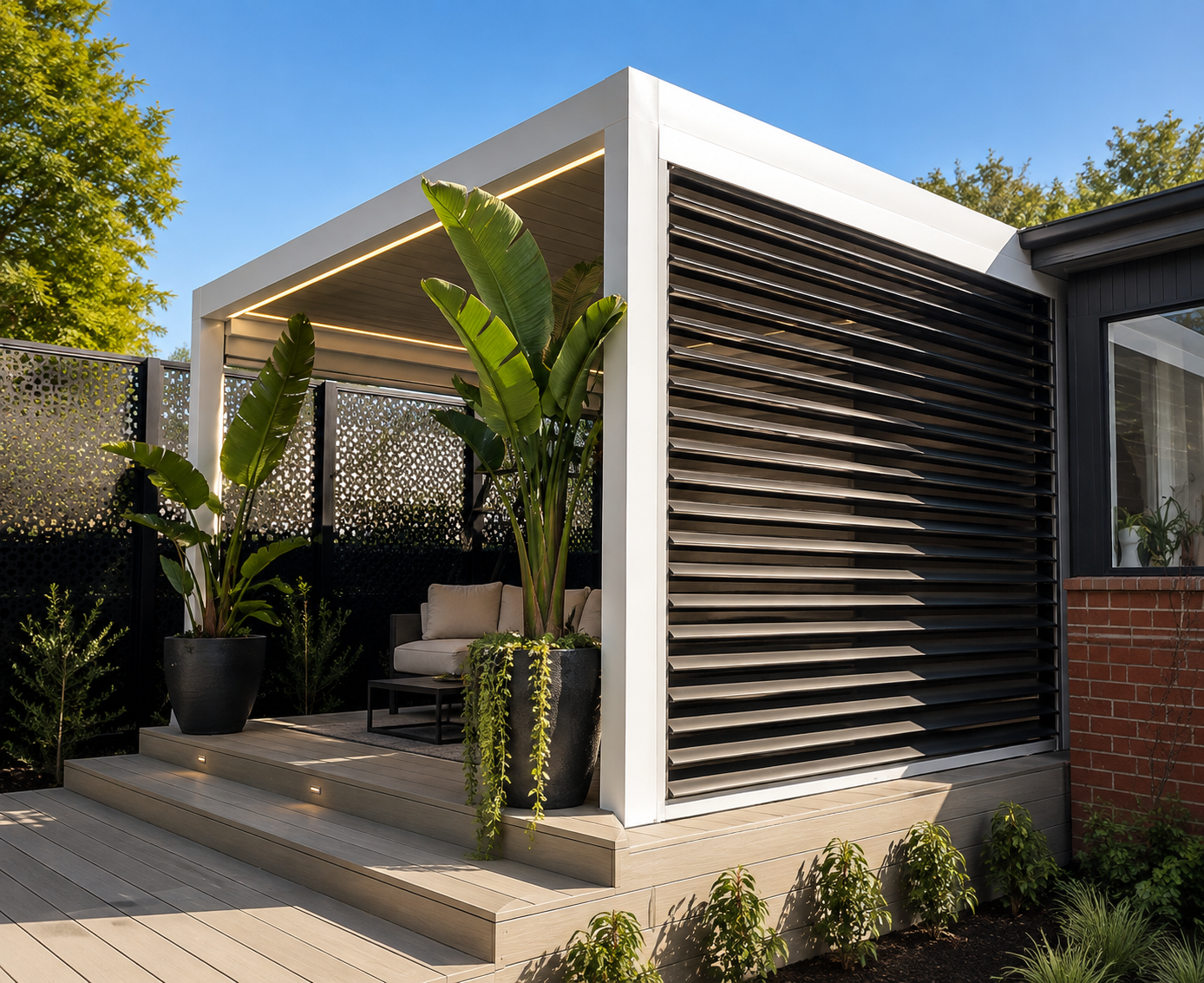 Pergola Blinds (ZIP Blinds)